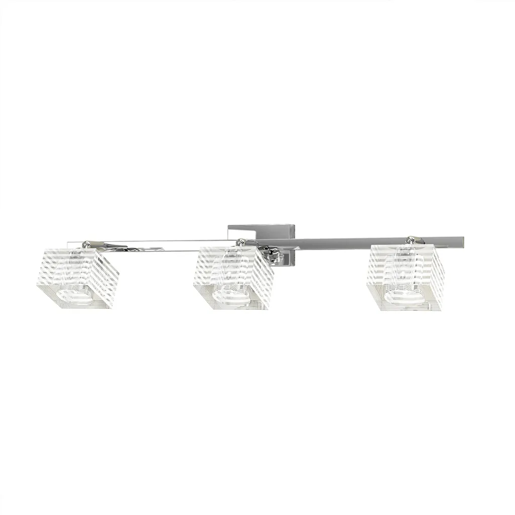 Lampada Parete Toplight Metropolitan 1047_F3 G9 Cromo Vetro