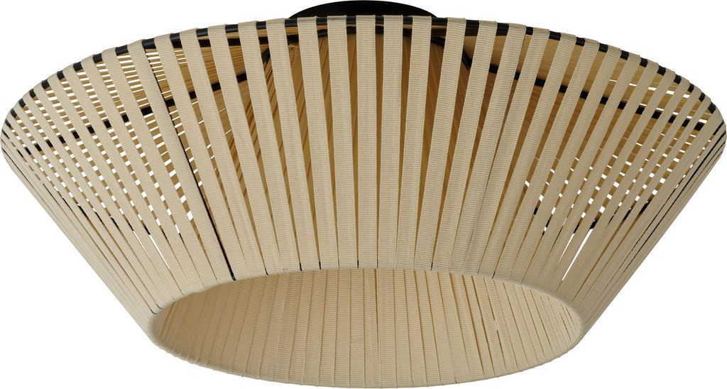 OSRAM Decor Stripes Deckenleuchte E27 Beige 405mm, Deckenlampe aus Stahl und Polyester mit Streifendesign