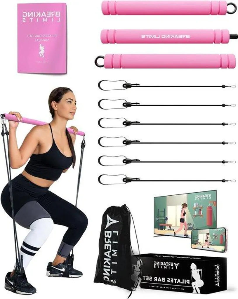 Kit Pilates réglable 6 sangles pour muscler le corps sans salle de gym