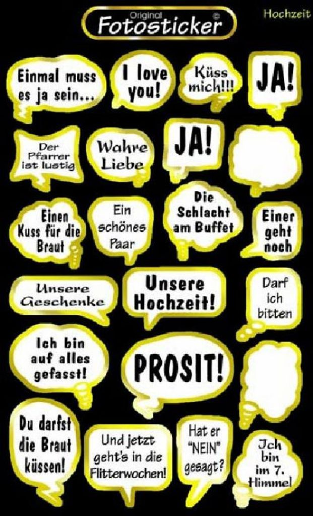 Sticker Mariage Motif 10 cartes stickers phrases drôles Image du produit 