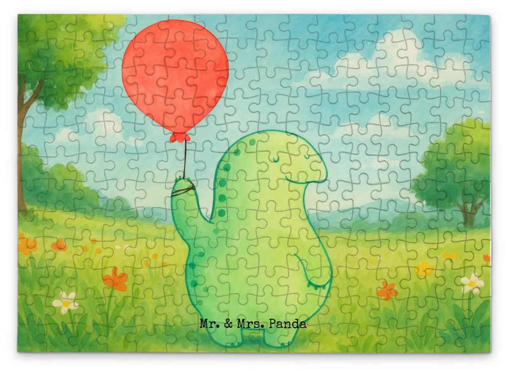 Mr. & Mrs. Panda Puzzle Schildkröte Luftballon Design 192 Teile - Weiß - Geschenk, Ballon, Motivationsspruch, 1000, Jahrmarkt, 300, 500, 2000, Sc...