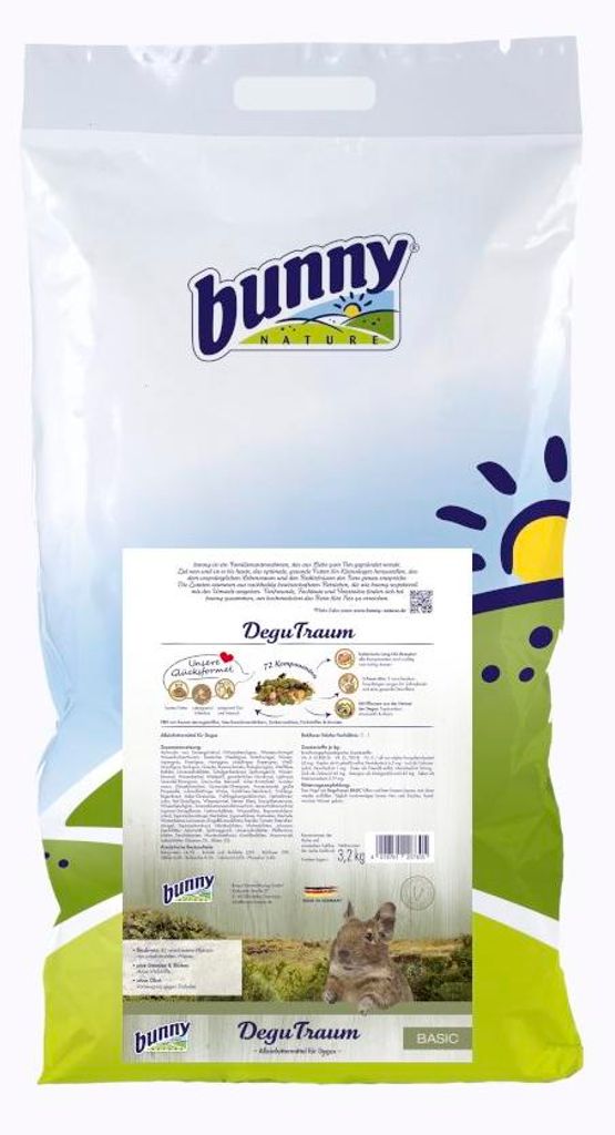 Bunny DeguTraum basic Alleinfuttermittel für Degus 3,2 kg Produktbild 