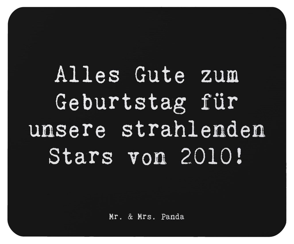 Mr. & Mrs. Panda Mousepad Spruch 2010 Geburtstag Stars - Schwarz - Geschenk, Erinnerungen, Geburtstagsgeschenk, nostalgische Geburtstagsgrüße, ma...