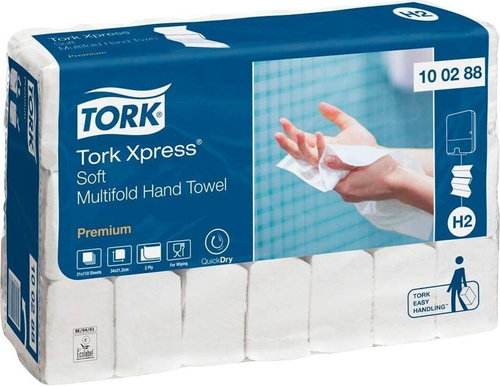 TORK 100288 Handt. Prem. 2lg blanc Inf Image du produit 