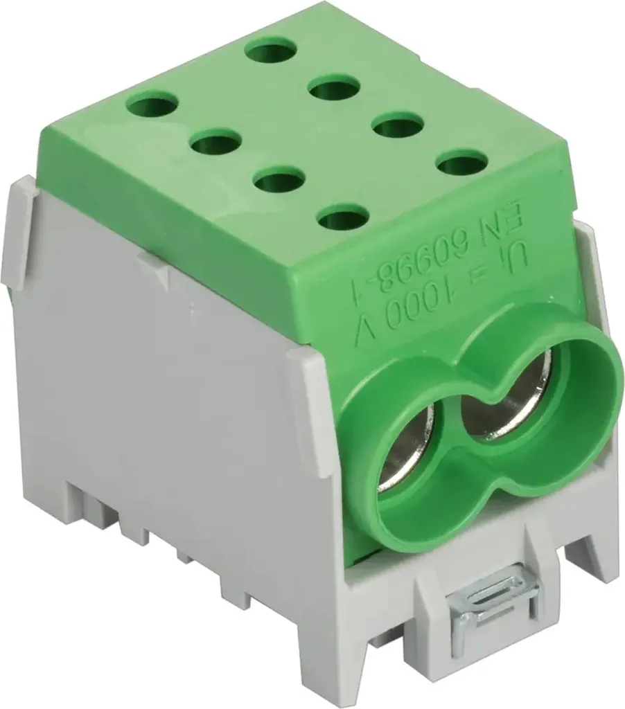 Bloc de jonction Pollmann 2x70 mm² vert unipolaire pour tableau divisionnaire