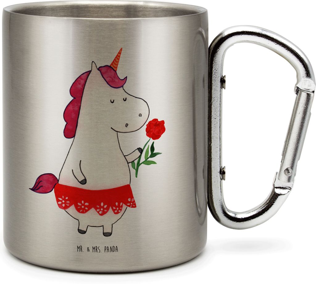 Mr. & Mrs. Panda Becher Aus Edelstahl Einhorn Dame - Transparent - Geschenk, Teetasse, Edelstahl-Thermobecher, Trennung, Freundin, Edelstahl-Isolie...