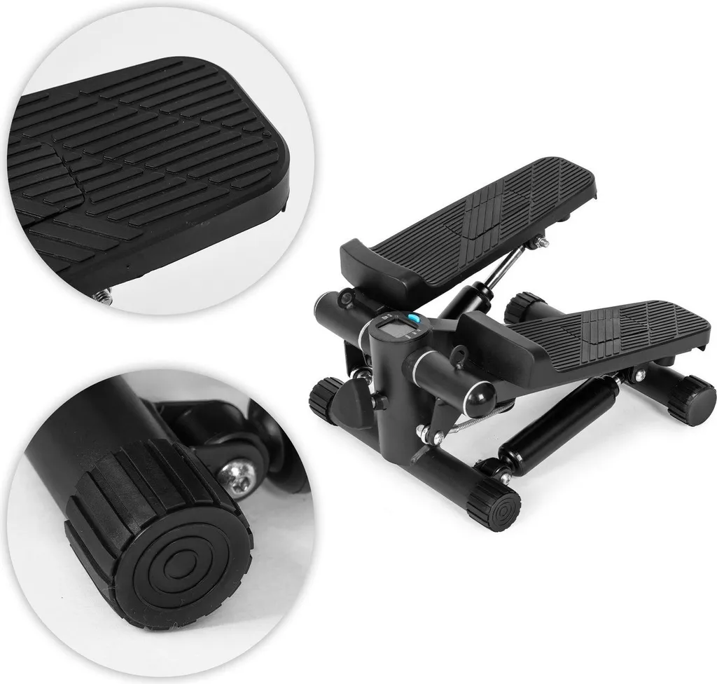 Stepper silencieux avec écran LCD et élastiques de musculation Sport - 8