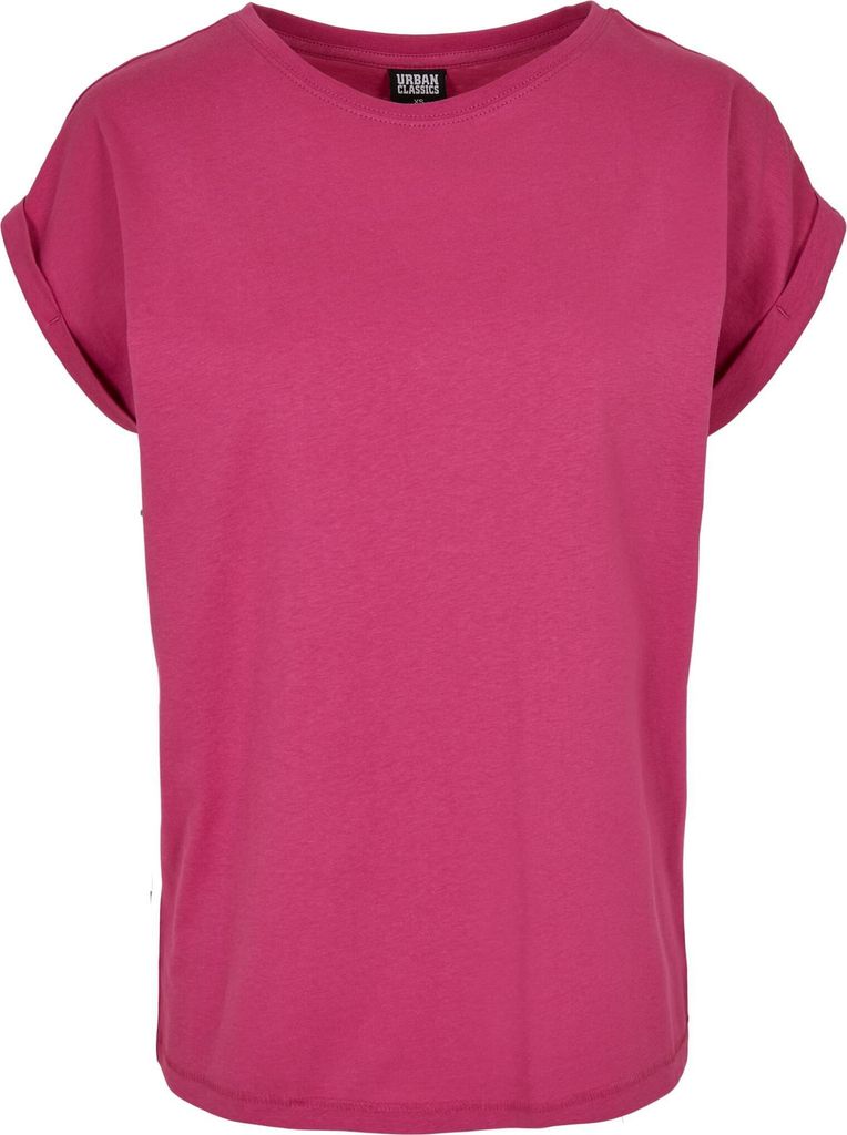 Urban Classics Kurzarm-T-Shirt für Frauen Slipout rosa XS