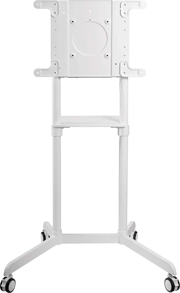 Support TV sur pieds sans perçage blanc mat pour grand écran 37-70"