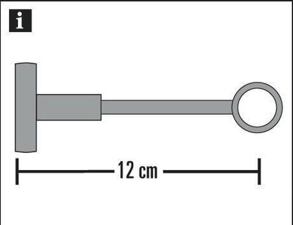 Gardinia Träger geschlossen für Ø 20 mm bronze 12 cm Produktbild 