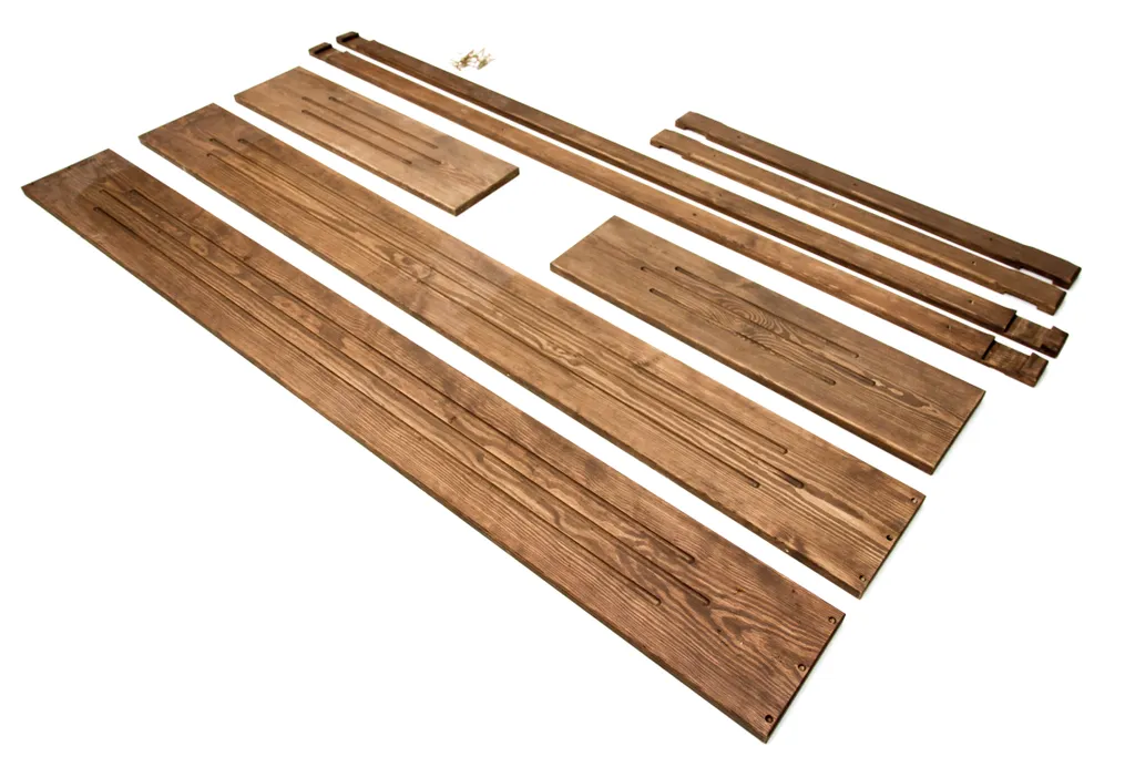 Entourage de tombe bois noyer 190x90 cm : solution anti-érosion kit