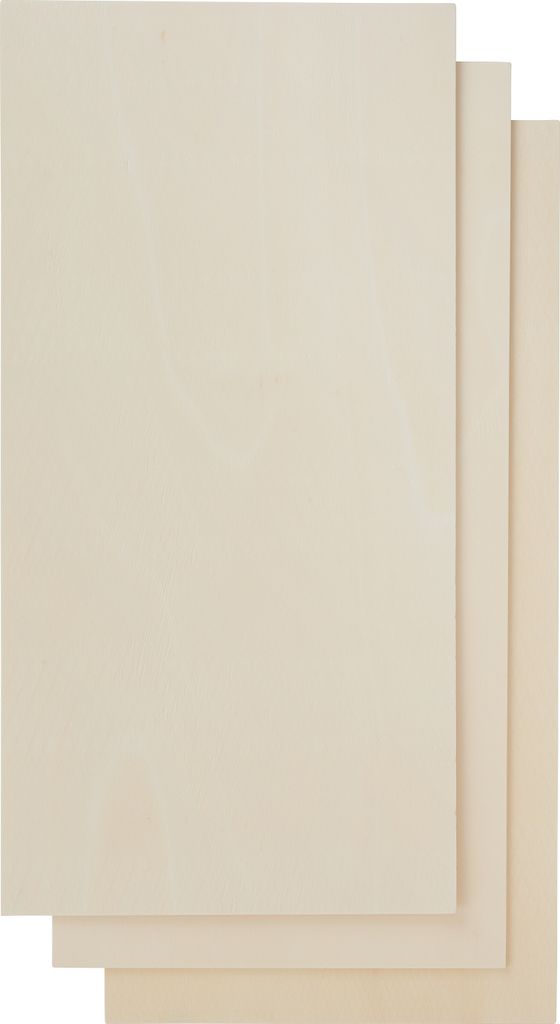 VBS Sperrholzplatte 6 mm 3er Set 25x50 cm Holzplatte Bastelholz Multiplex