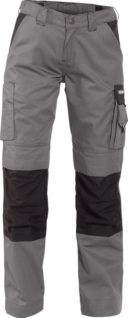 DASSY Boston Women Zweifarbige Arbeitshose mit Kniepolstertaschen für Damen ZEMENTGRAU/SCHWARZ Gr.32 Länge: STANDARD