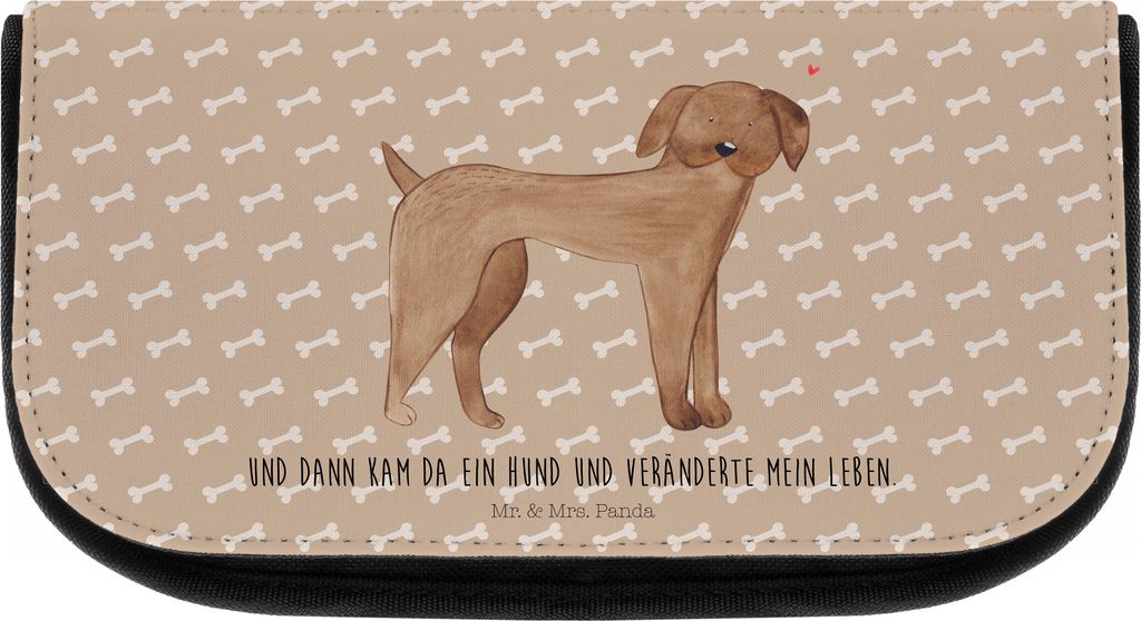 Mr. & Mrs. Panda Kosmetiktasche Hund Dogge - Hundeglück - Geschenk, Kulturbeutel, Deutsche, kulturtäschchen, kosmetik organizer, Herz, Hunde, Spr...