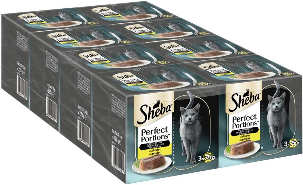 SHEBA® PERFECT PORTIONS™ mit Huhn 8 x 6 x 37,5g Produktbild 