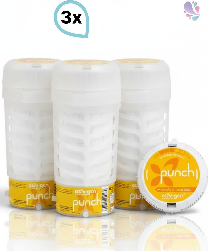 Blanc Aromaöl Duftkartusche, 3 Kartuschen je SET, reines Duftöl für 60 Tage anhaltende Duftintensität : Duftnote - Punch: Papaya, Mango & Zitro...