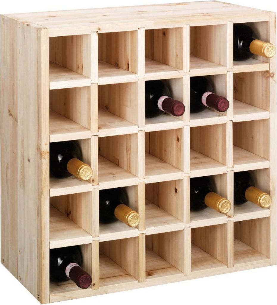 Dřevěný stojan na víno, 25 lahví, ZELLER Obrázek produktu 