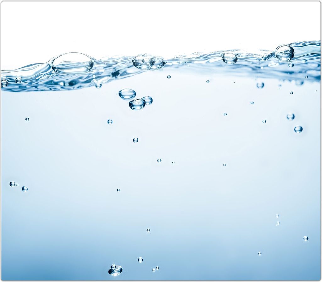 Spritzschutz Herdabdeckplatte Schneidebrett aus Glas Wasserblasen 1-Teilig (60x52cm)