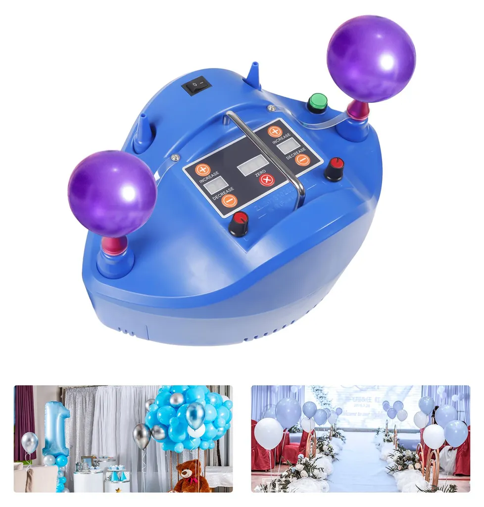 Machine à gonfler les ballons 1200W automatique avec timer précis bleu - 4