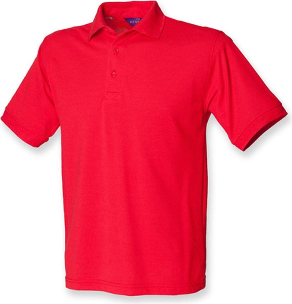 Henbury H400 | Herren 65/35 Classic Piqué Polo Shirt - Farbe: Red - Größe: 5XL