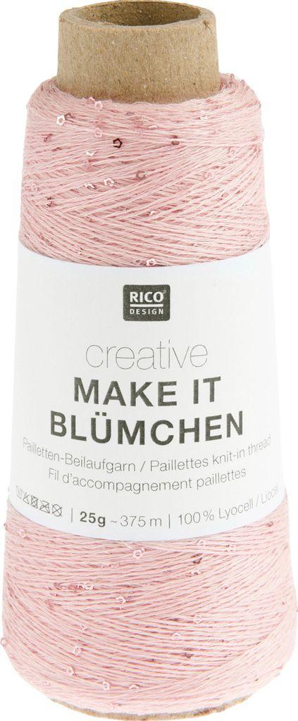 Rico Design Creative Make It Blümchen Garn 375m 25g Rosa Produktbild 