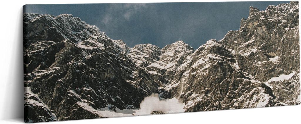 Watzmann Berchtesgadener Gebirge – Leinwandbild Wandbild – 125x50 cm – Leinwandbilder – Wandbilder – Schlafzimmer – Flur