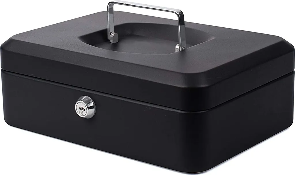 Coffret à billets et pièces Pavo noir 250x180x90mm pour commerçants