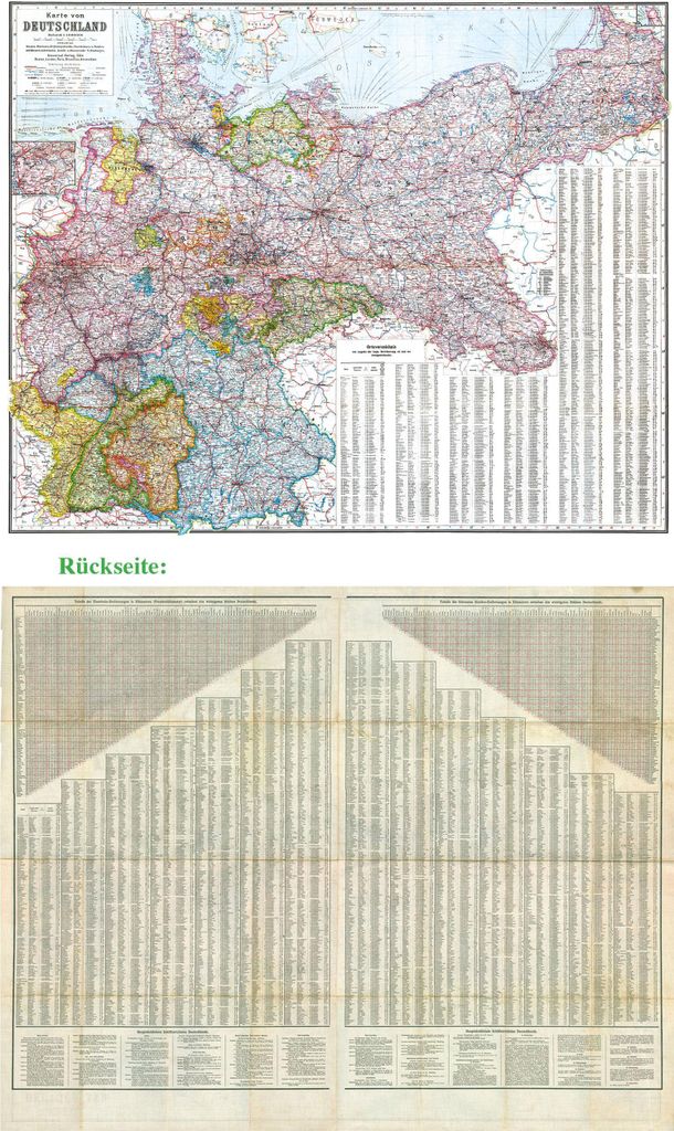 General-Karte Deutsches Reich - Deutschland, 1910 Produktbild 