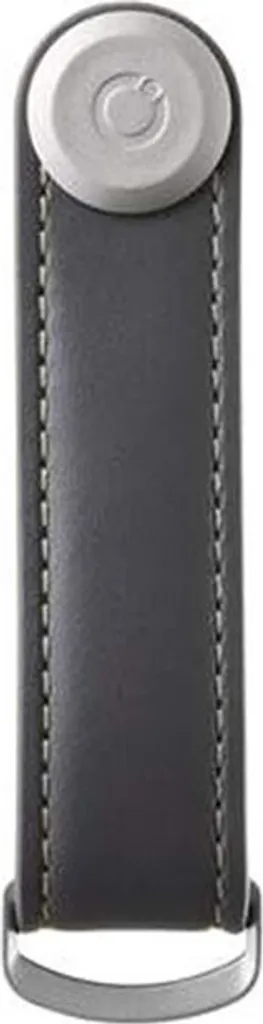 Orbitkey Cuir Charcoal et coutures grises : organiseur de clés élégant