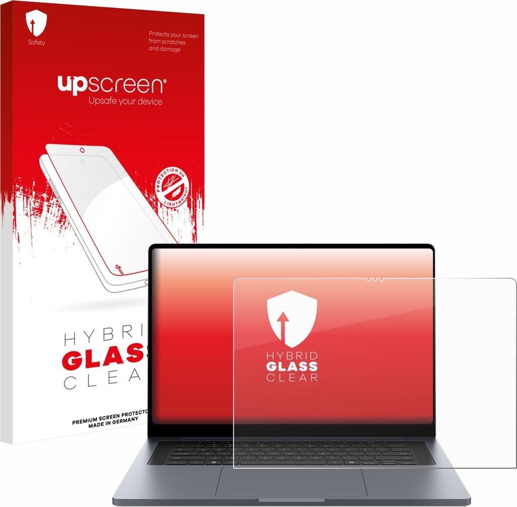 upscreen Schutzglas für Samsung Galaxy Book6 Ultra 16" Schutzfolie Panzer Folie Glas Display Schutz klar