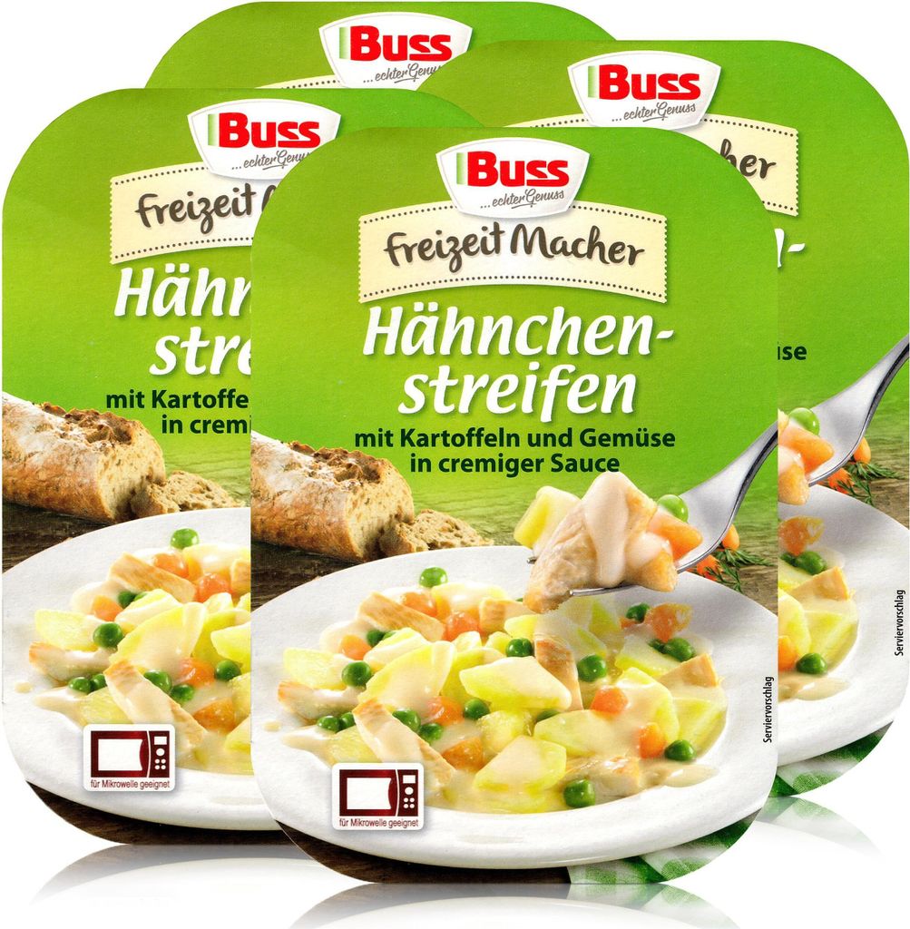 Buss Hähnchen-streifen mit Kartoffeln & Gemüse 300g - Produktbild 