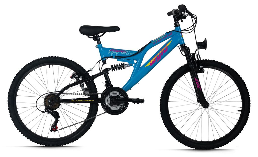 WYLD Kinder-Mountainbike Fully ATB 24'' Zodiac 18 Gänge RH 38 cm WYLD 322K, 323K, 324K, 325K