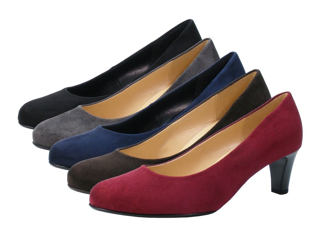 Gabor 95-300 Schuhe Damen Microvelour Pumps Weite F , Schuhgröße:39, Farbe:Blau