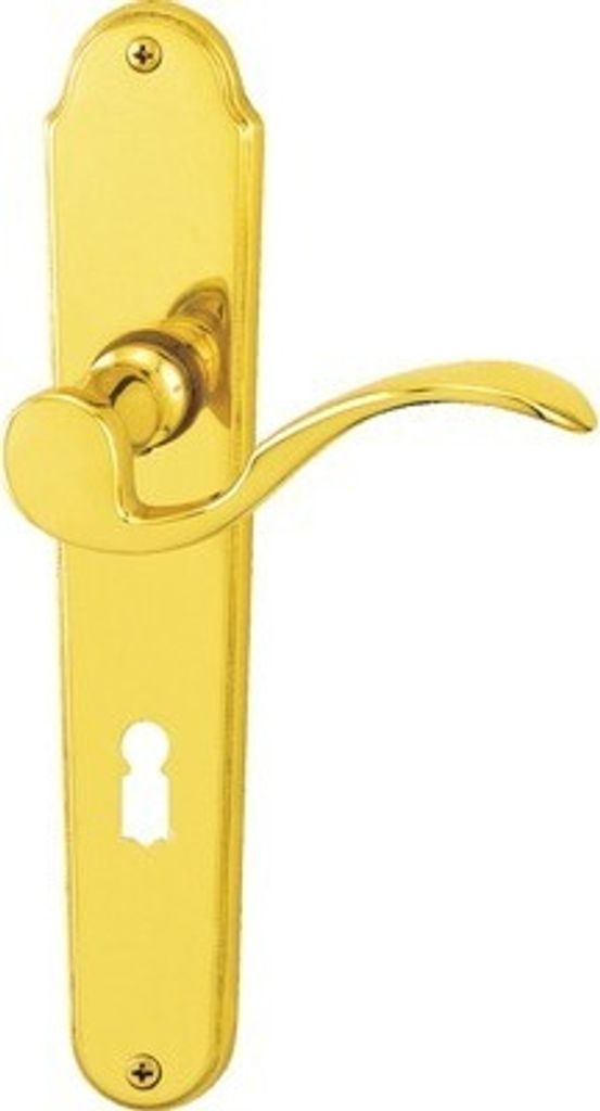 Langschildgarnitur BB Panda messing poliert