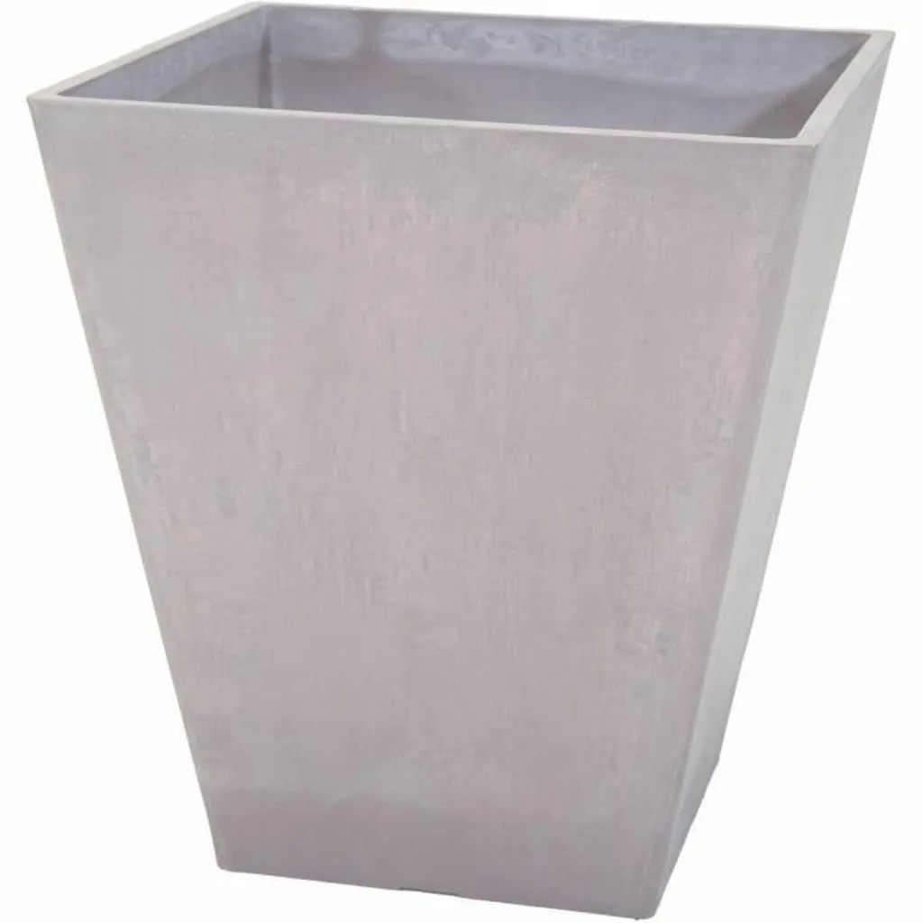 Pot de fleurs résistant au gel et UV Ecostone Square taupe 42 cm durable