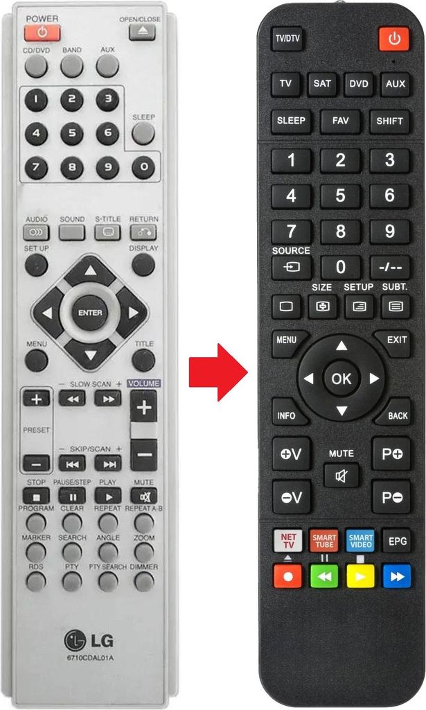 Fernbedienung passend für LG LH-T6240D | LH-T6345 | LH-T6345D
