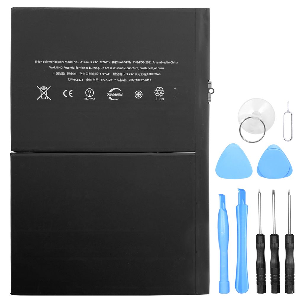 A1484 Akku Kompatibel Mit IPad Air 1, IPad 5.-9. Generation – 3,73V, 32,9Wh (8827 MAh), 500 Ladezyklen, Mit Schutzschaltungen