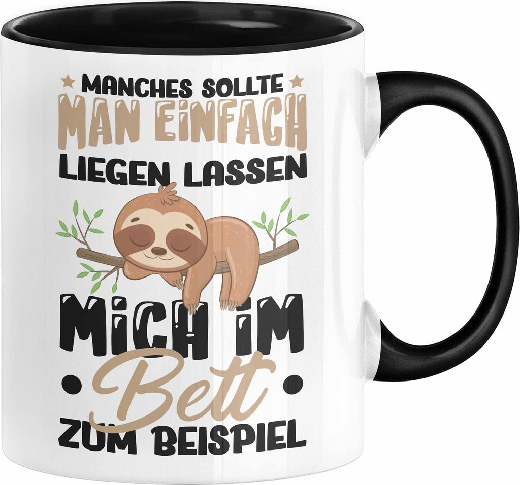 Faultier Tasse Geschenk Faullenzer Manches Sollte Man Produktbild 