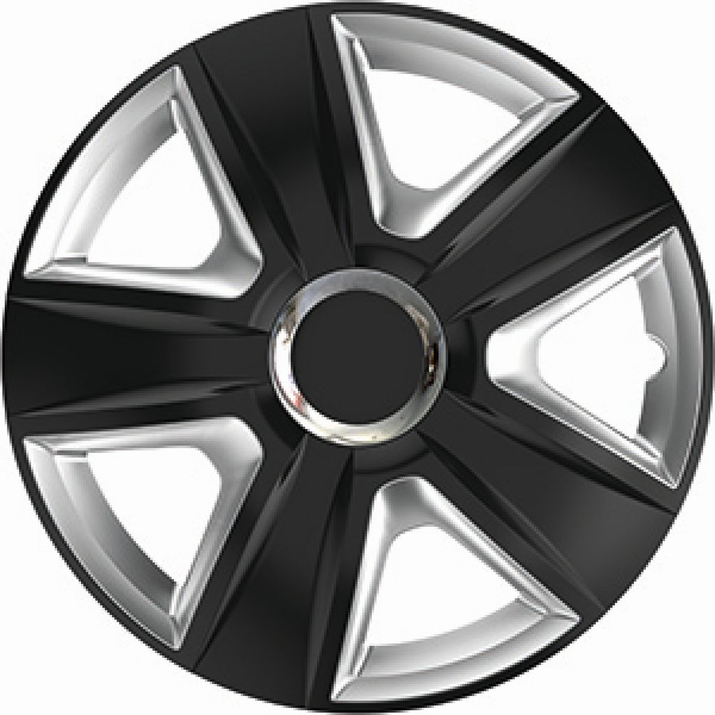 Z480626 Radkappen Radzierblenden SATZ (4Stück) 15 Zoll Esprit RC schwarz-silber