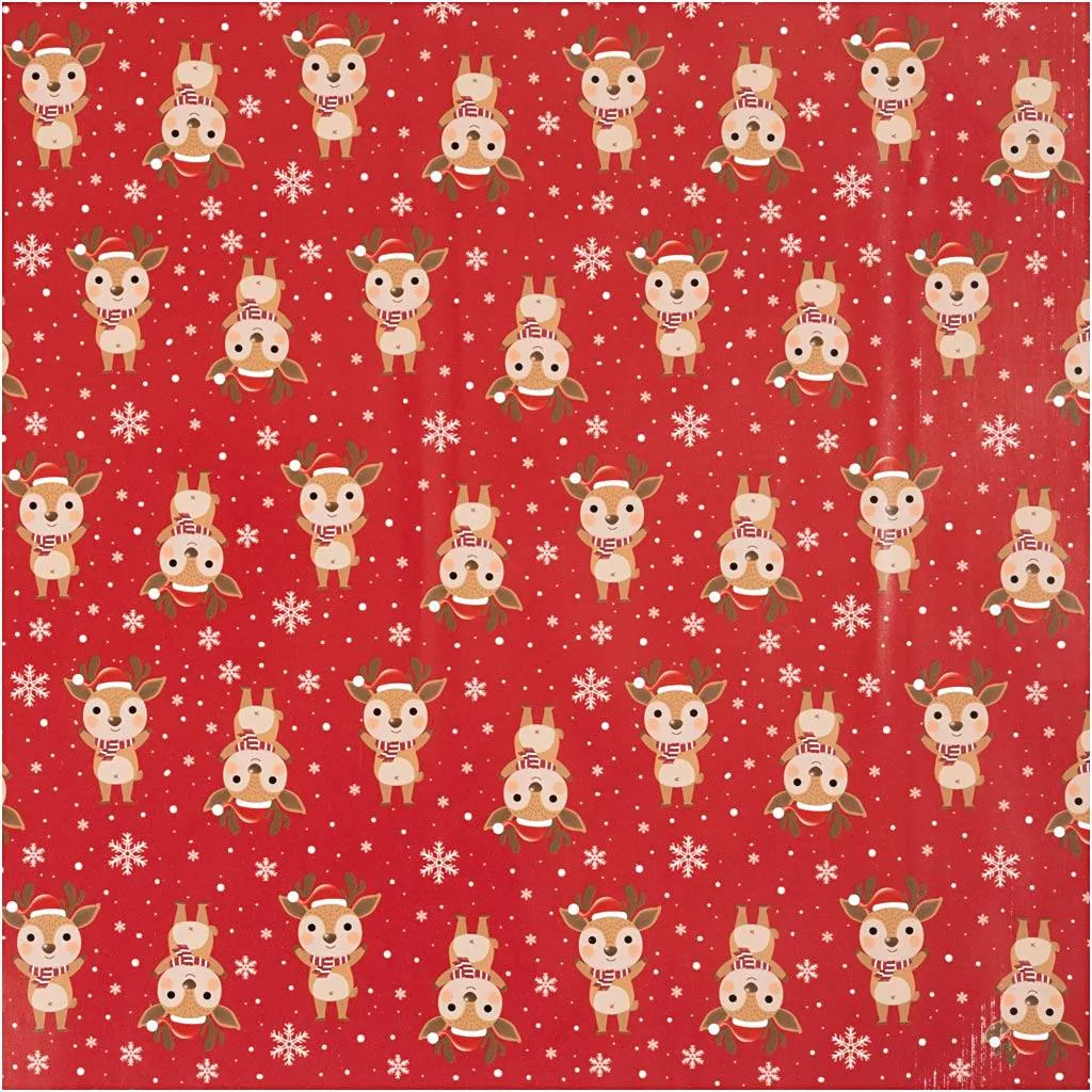 Rotolo Carta Regalo Natalizia 50cm x 100m Rosso Scuro 80g | Creativ