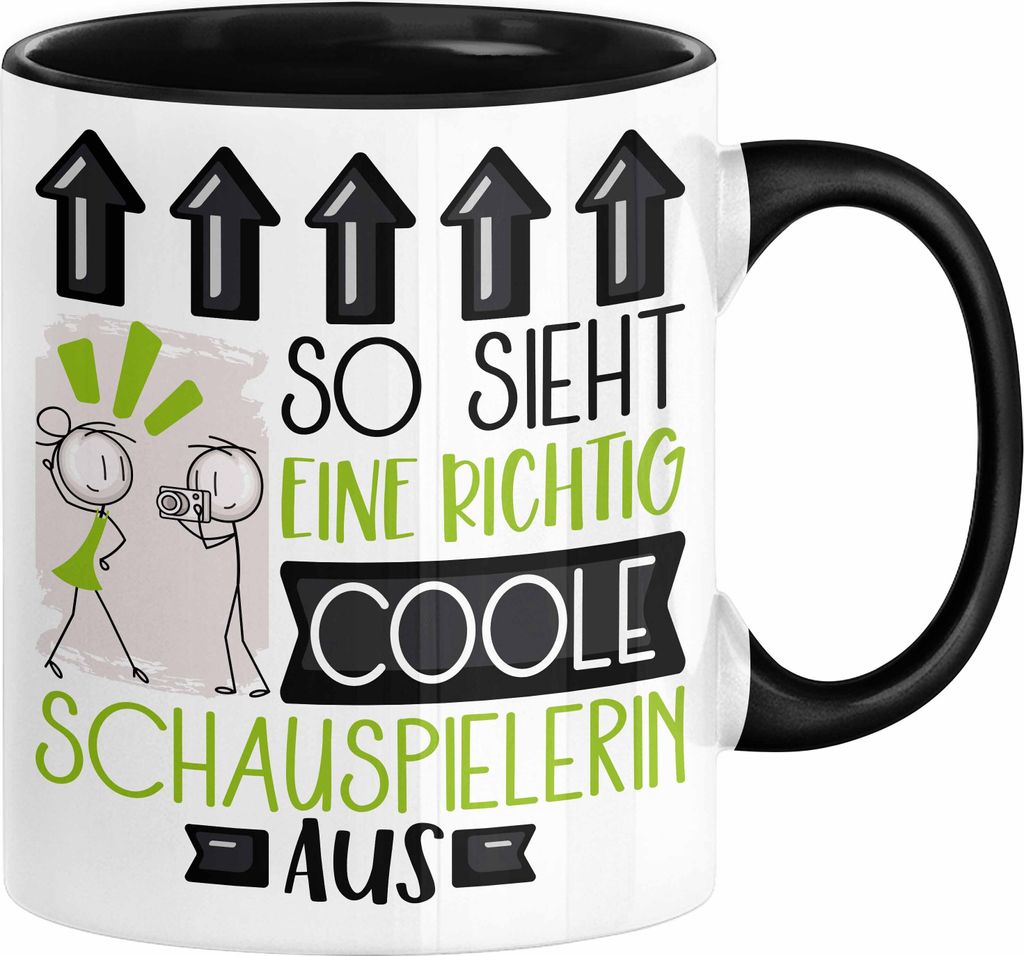 Schauspielerin Geschenk Tasse Lustig Geschenkidee für Schauspielerin Geburtstag So Sieht Eine Richtig Coole Schauspielerin Aus Frauen Spruch (Schw...