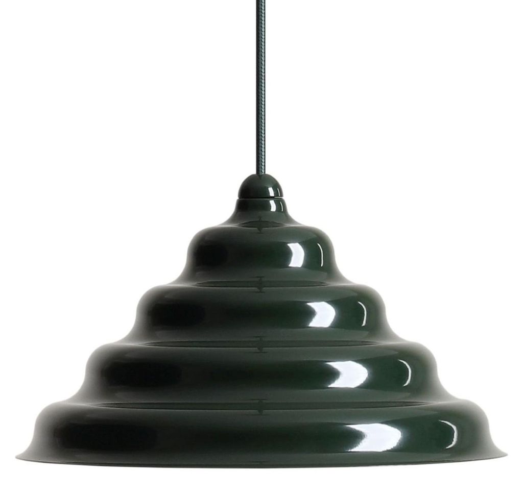 Pendelleuchte Glas Metall G9 rund Ø 29 cm H: max. 220 cm Grün Modern