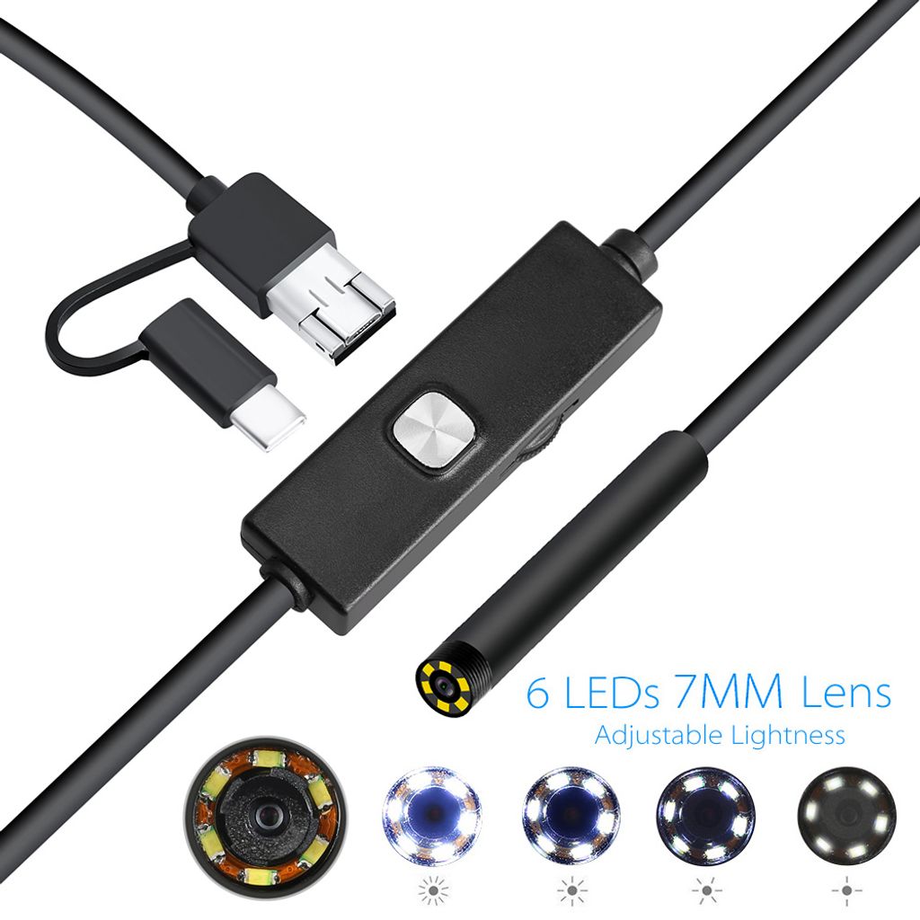 Endoskop 0,3MP Endoskop 3 v 1 Endoskop s nastavitelnými LED Obrázek produktu 3