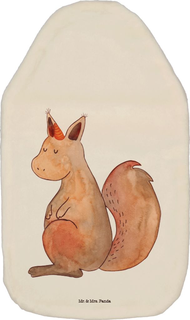 Mr. & Mrs. Panda Wärmflasche Einhorn Glauben - Weiß - Geschenk, Eichhorn, Eichhörnchen, Einhörnchen, Kuschelwärmflasche, Wärmflaschen, Unicor...