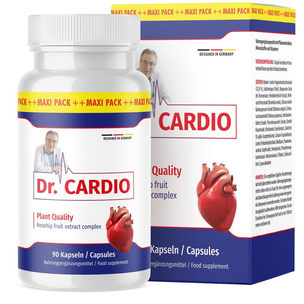 Dr. Cardio Kapseln | Für Ihre innere Balance | Geeignet für Männer und Frauen | 90 Kapseln