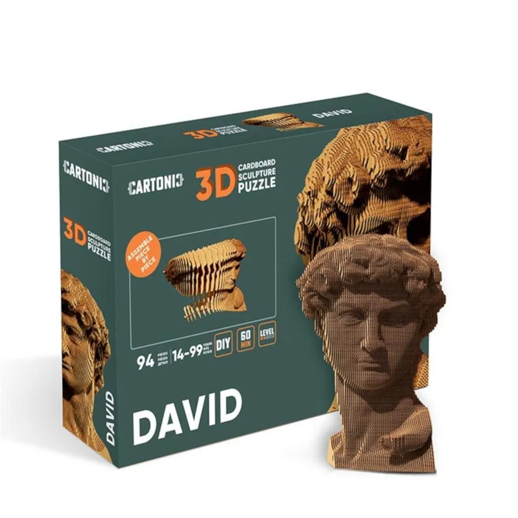 Puzzle 3D David déco bureau - Activité manuelle carton 94 pièces DIY - 3
