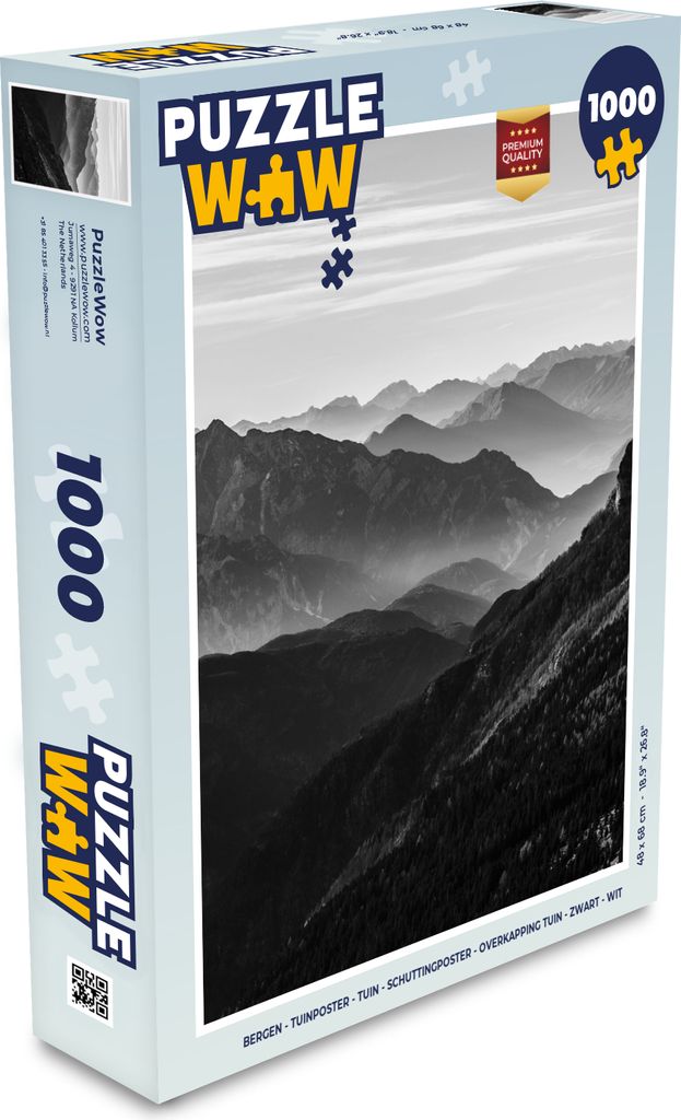 MuchoWow Puzzle 1000 Teile Berge - Natur - Nebel - Spielzeug - Alt und Jung - Spiele - Puzzeln