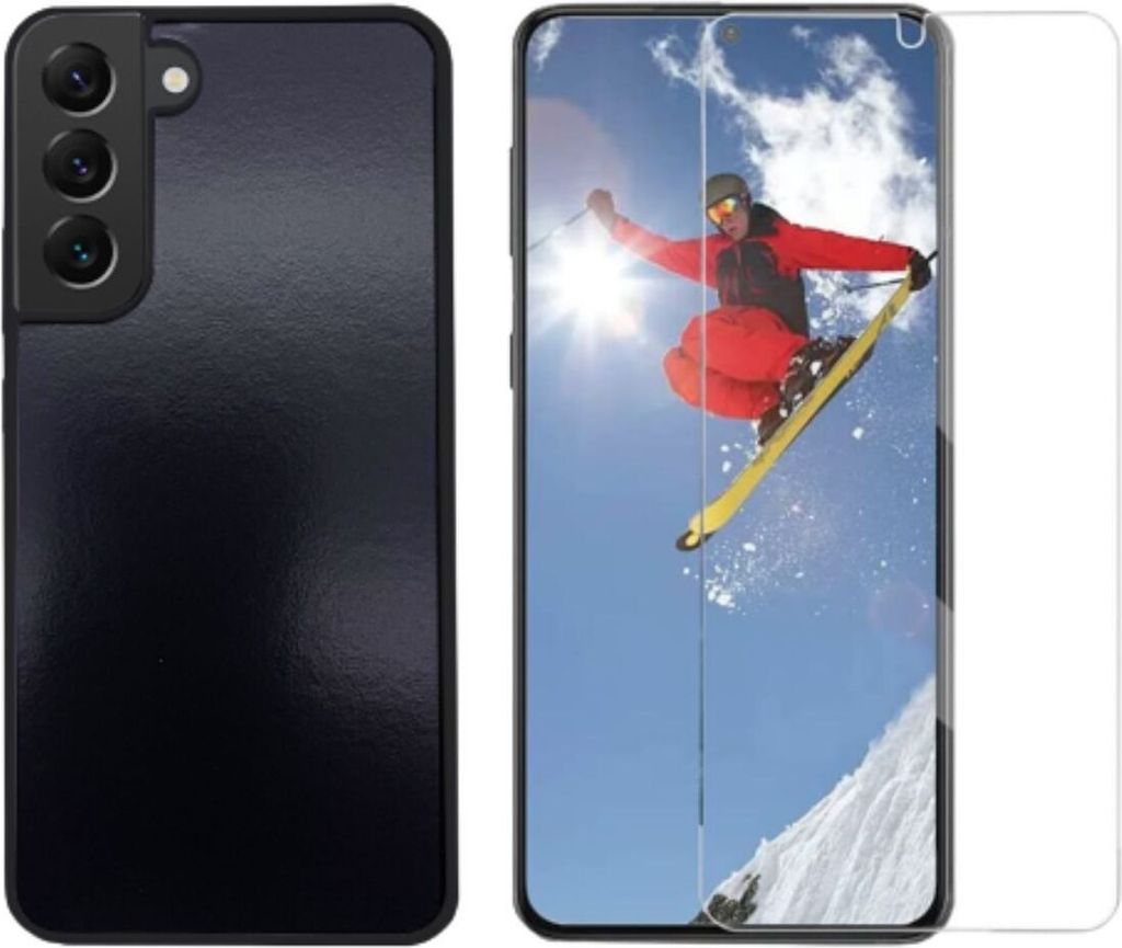 2in1 Set Handyhülle + Schutzglas für Samsung Galaxy S22 Plus 6.6 Zoll Tasche Cover Displayschutz Folie