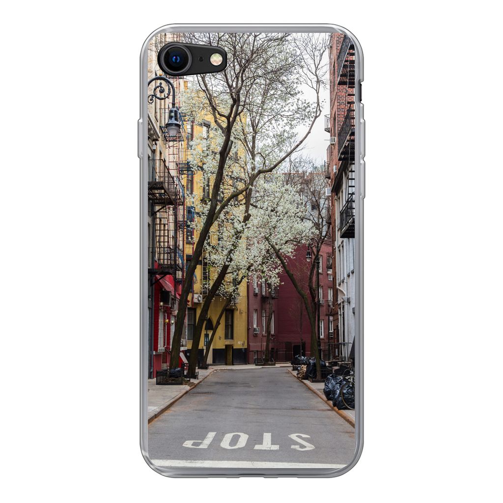 MuchoWow Handyhülle Schutzhülle Hülle für iPhone 8 New York - Amerika - NYC Silikon Softcase Handy Hülle - Schutzhaube