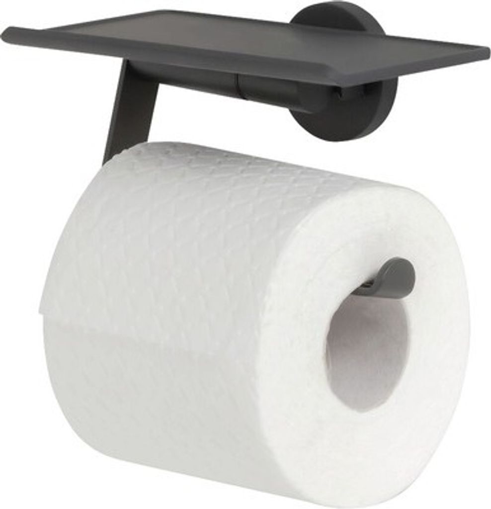 Toilettenpapierhalter TIGER Noon mit Ablage schwarz matt 1321730746